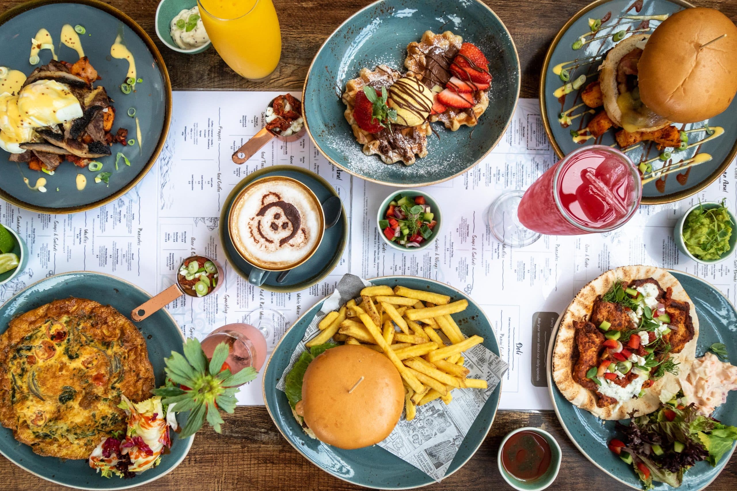 Fresh brunch and coffee at The Azul Monkey